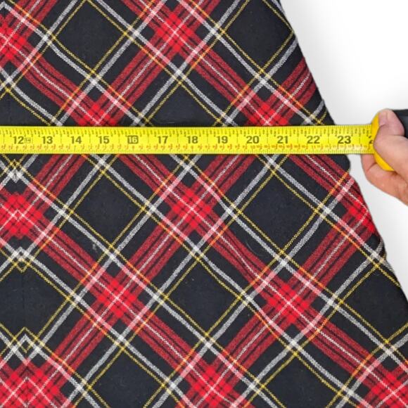 Vintage 70s Wool Blend Plaid Skirt ~ Academia Tartan Past the Knees - Picture 5 of 5
